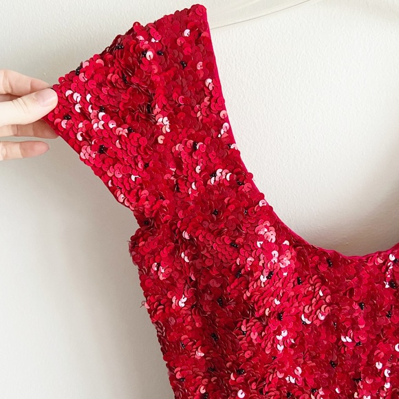 Scala Red Sequin Dress - Picture 4 of 8